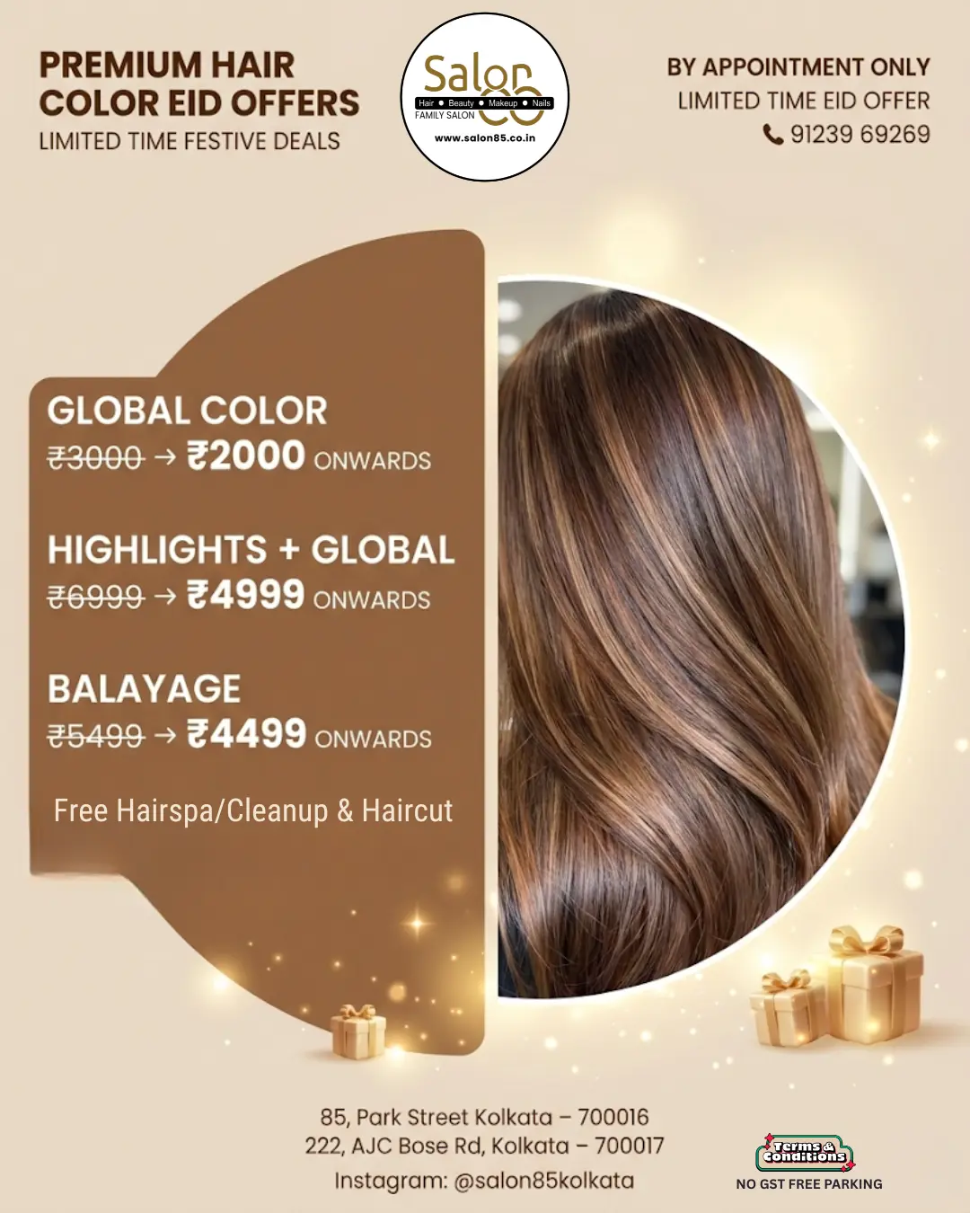 Salon 85 | best salon in kolkata | best hair salon near me